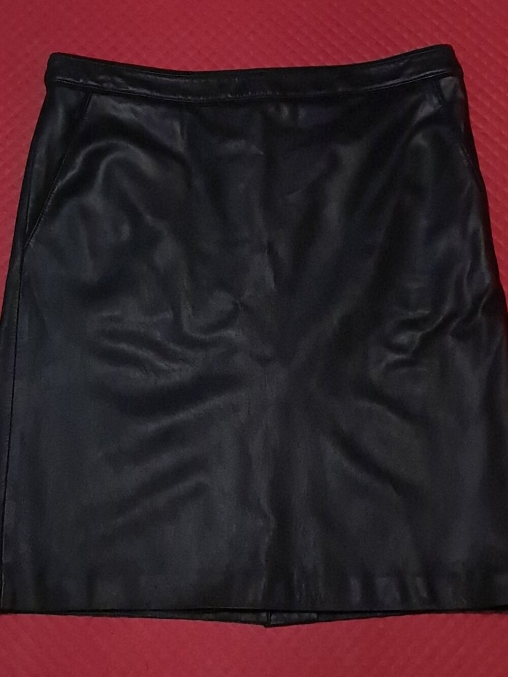 DKNY 100% Genuine Leather Never Used Skirt Two Front Pockets